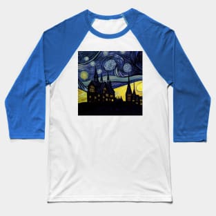 Starry Night Wizarding School Van Gogh Baseball T-Shirt